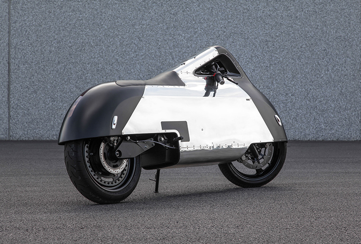 Samuel Aguiar designed an electric motorbike based on a Vectrix platform