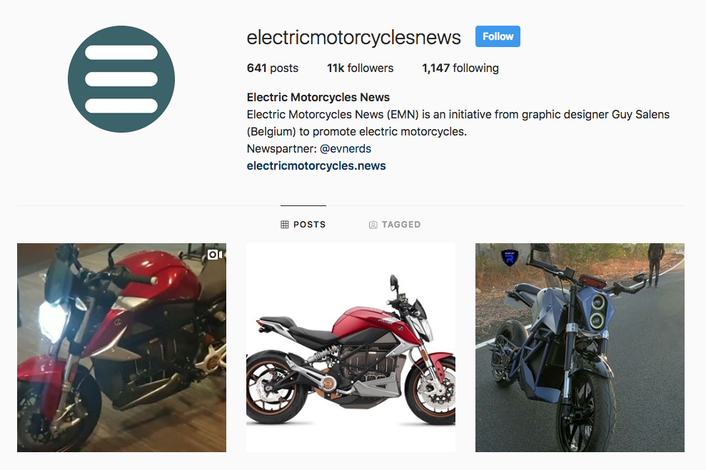 Electric Motorcycles News social media services